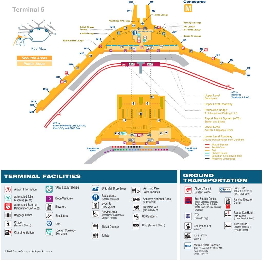 Ord Terminal 5 Map Map Of Ord Terminal 5 Map Chicago United States