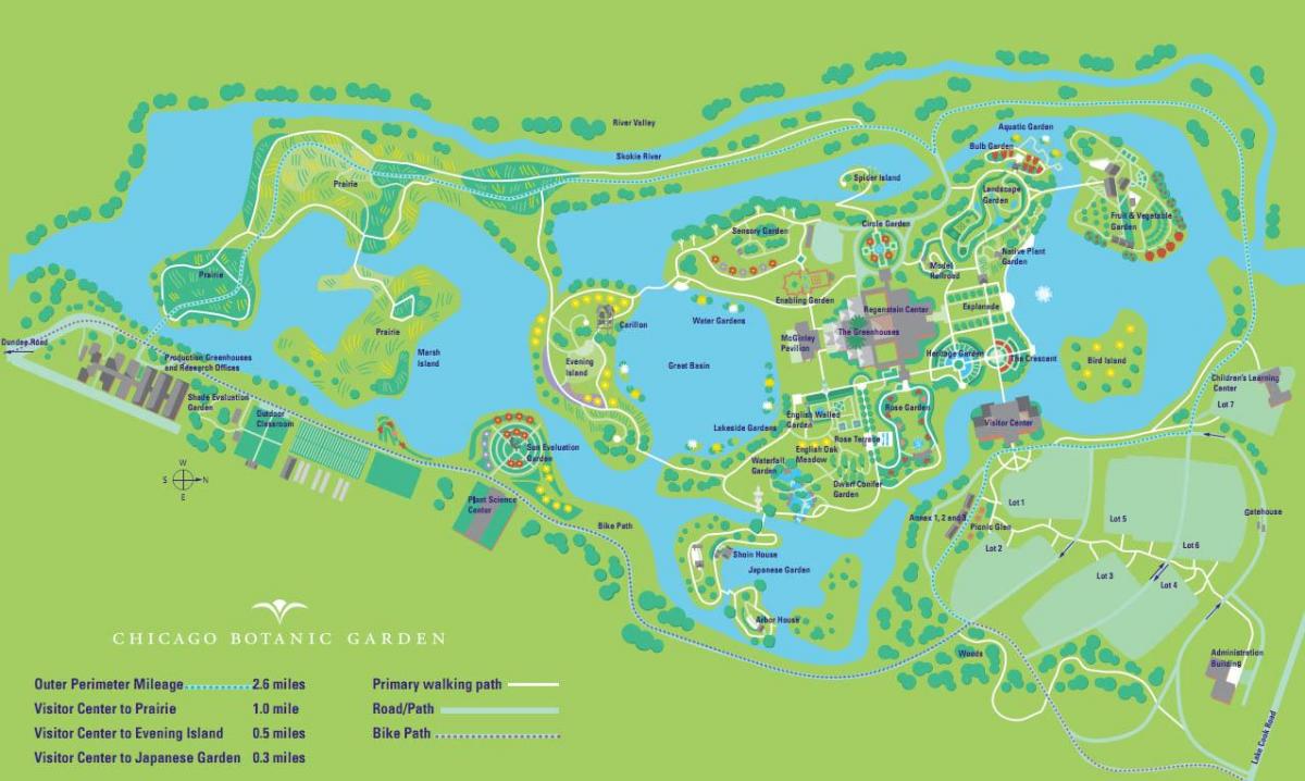 Chicago botanic garden map