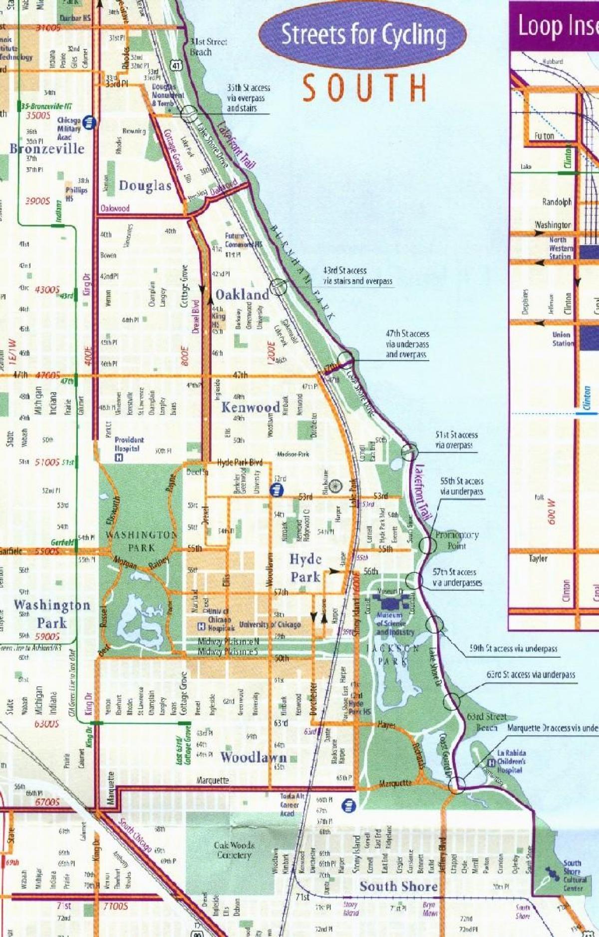 Chicago bike lane map