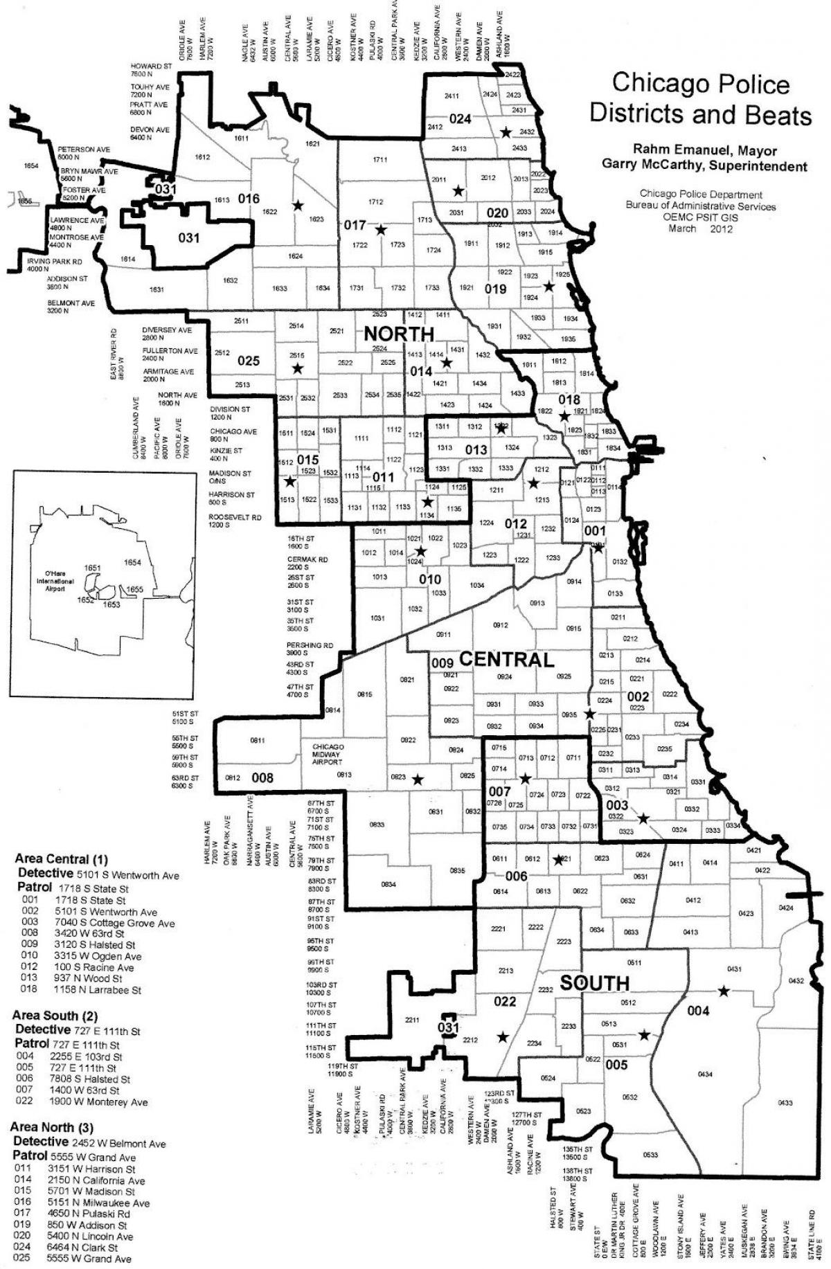 police districts map of Chicago