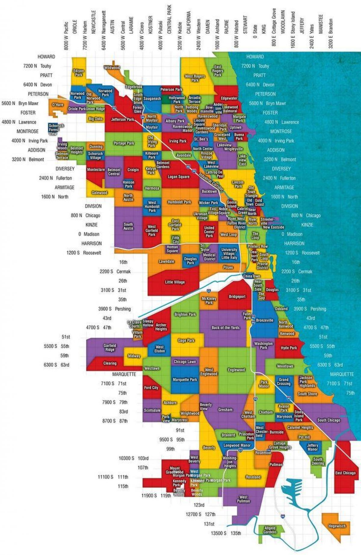 Chicago and suburbs map