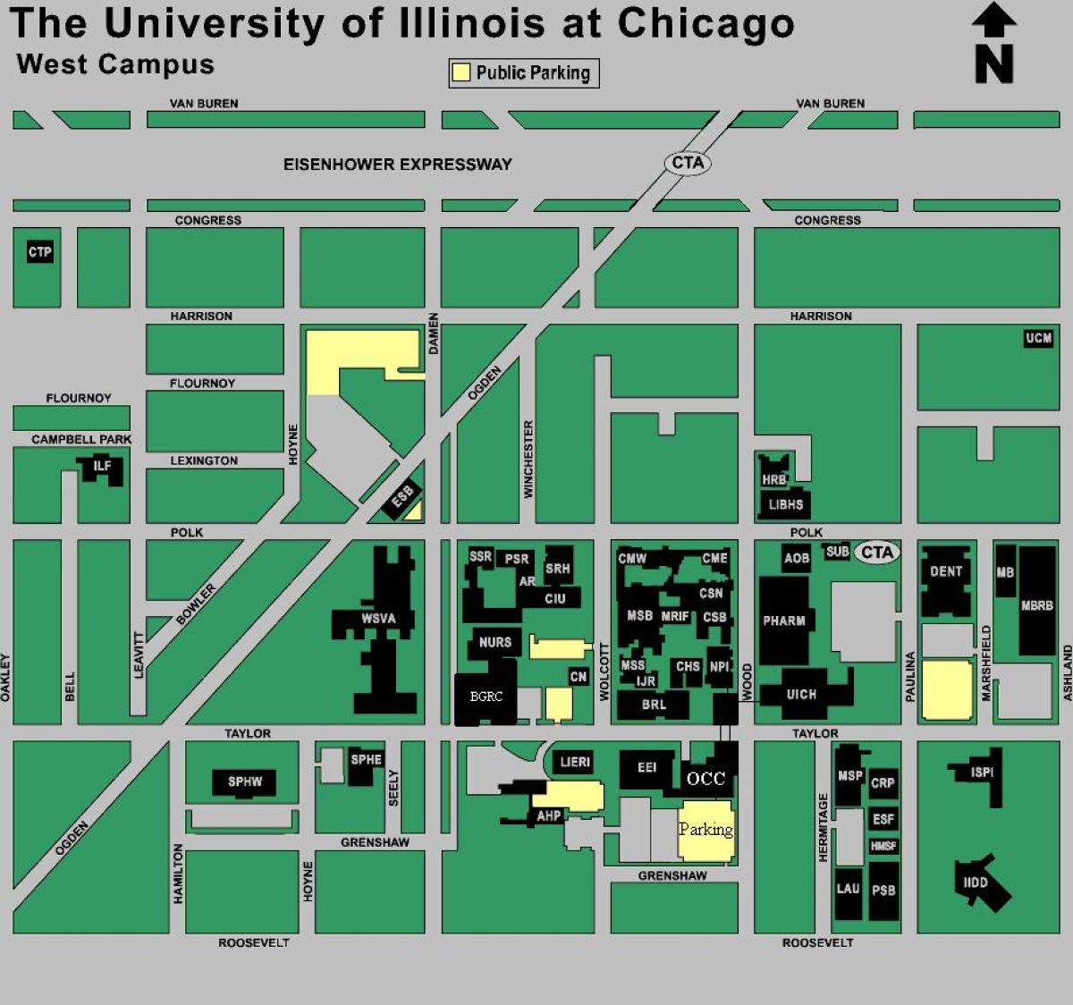 map of UIC campus