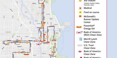 Chicago marathon race map