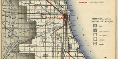 Map of Chicago subway