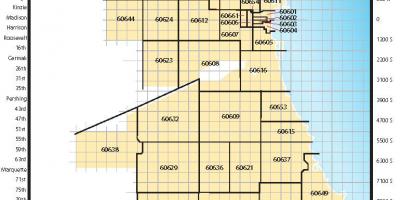 Chicago zip code map - Map of Chicago zip codes (United States of America)