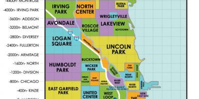 Neighborhoods in Chicago map