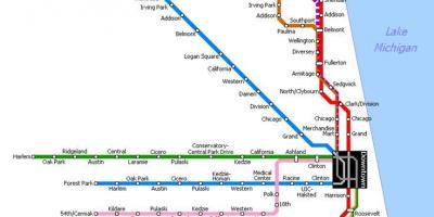 Chicago metro station map