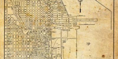 Vintage map of Chicago