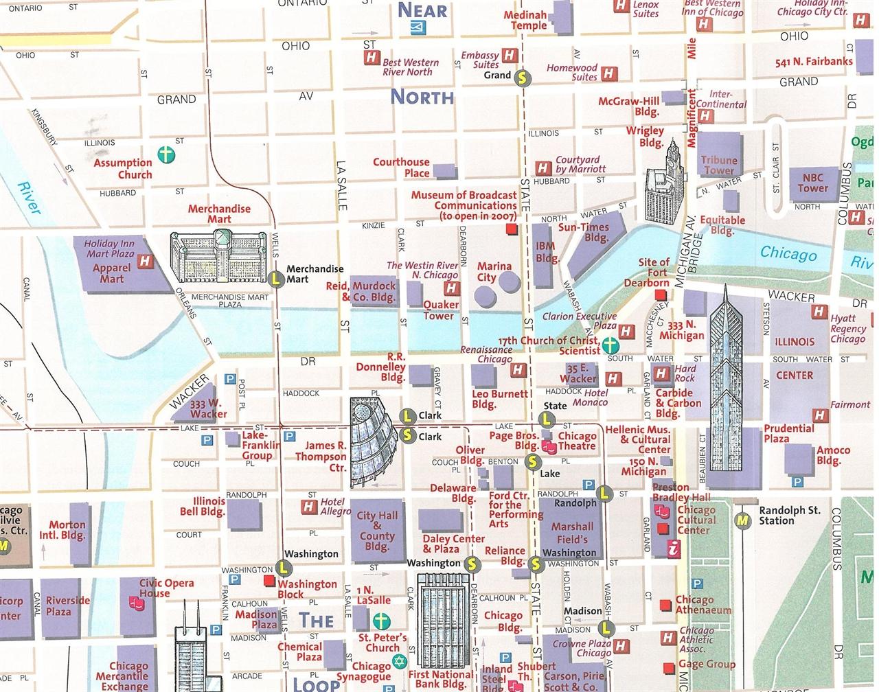 map chicago tourist sites
