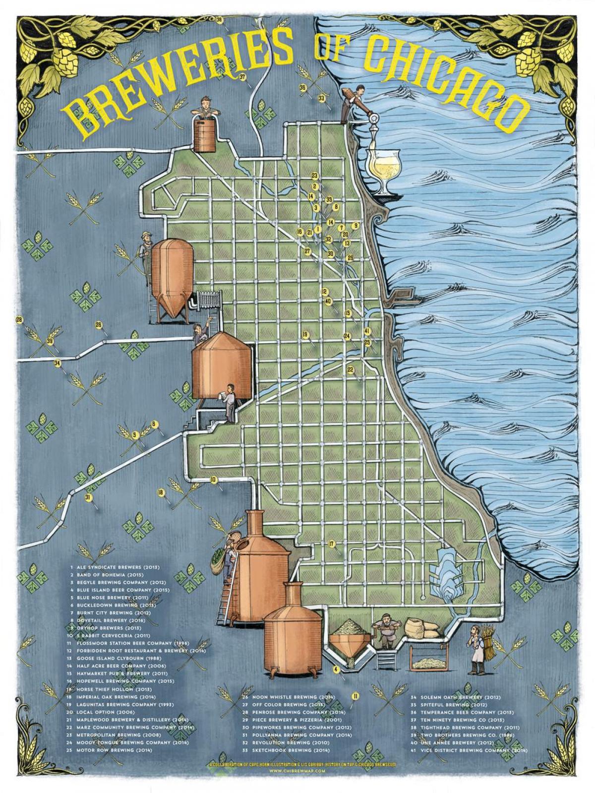 Chicago beer map
