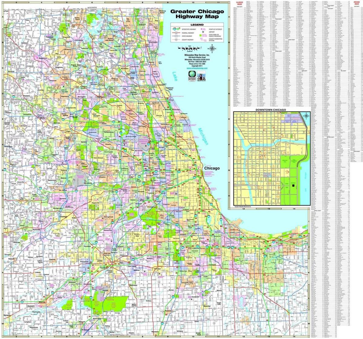 map of Chicago highways