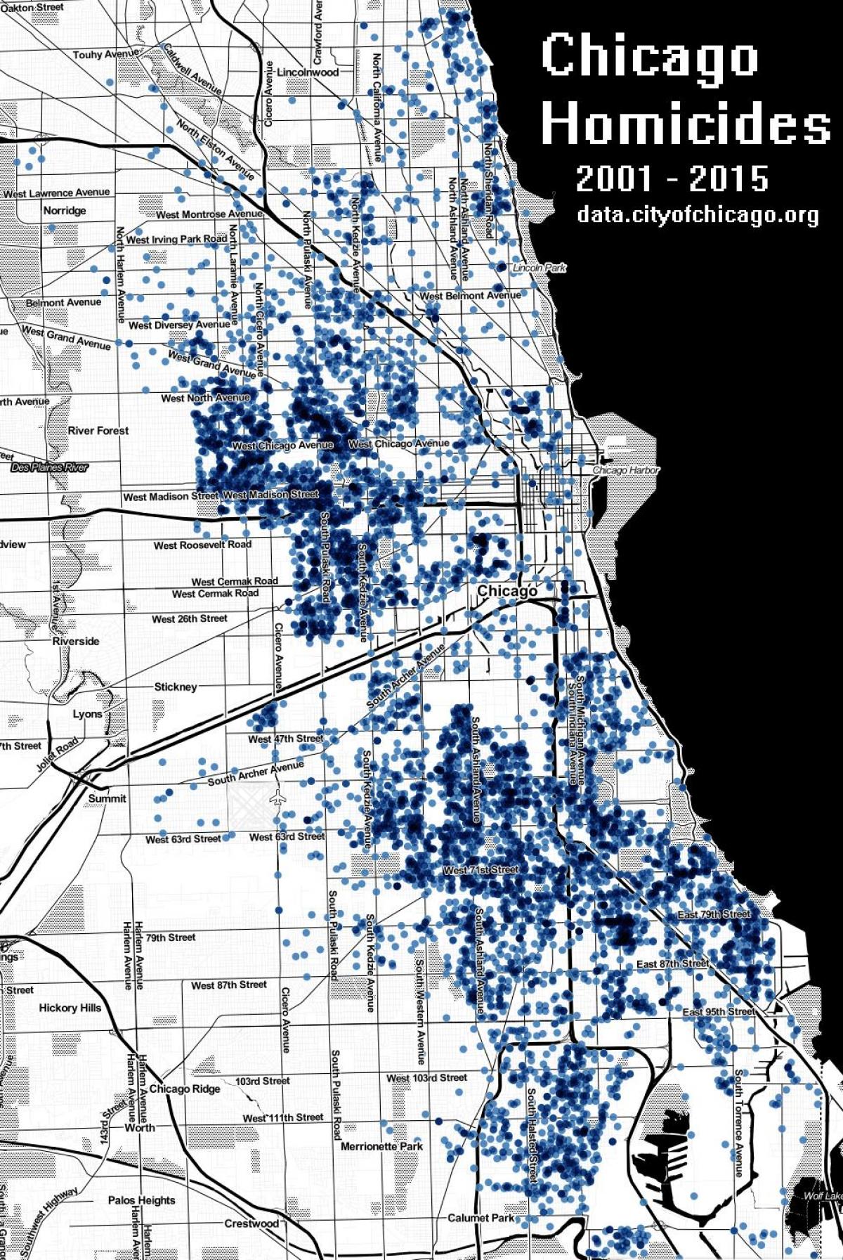 Chicago murder map