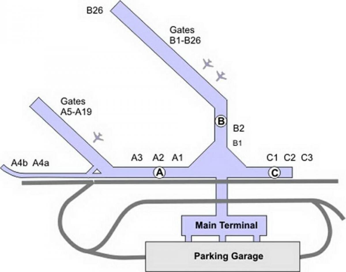 map of Chicago Midway airport