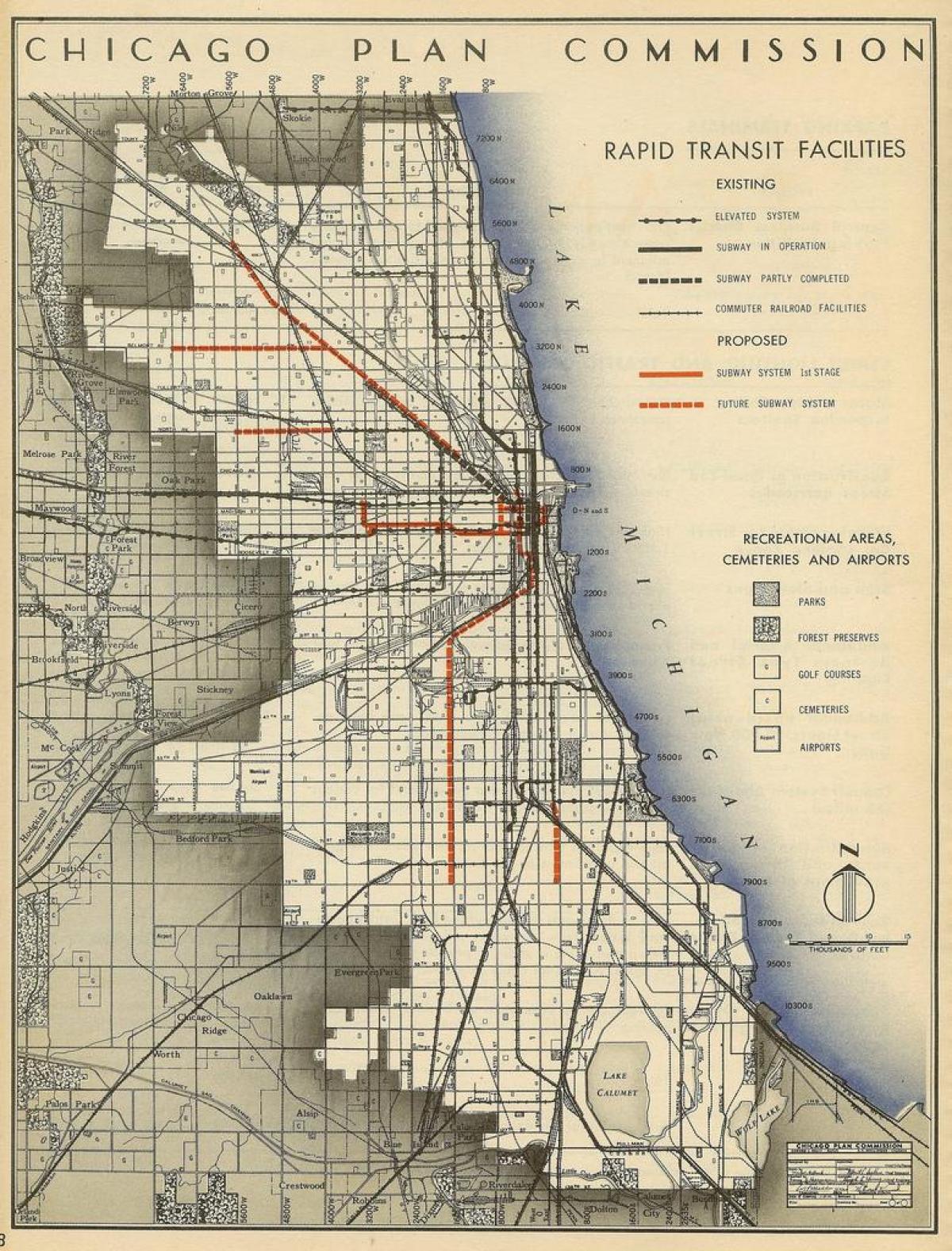 map of Chicago subway