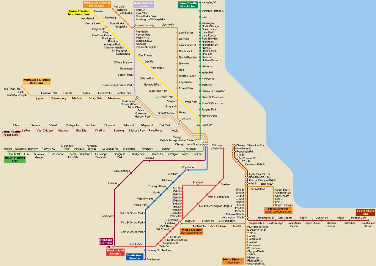 Chicago public transportation map