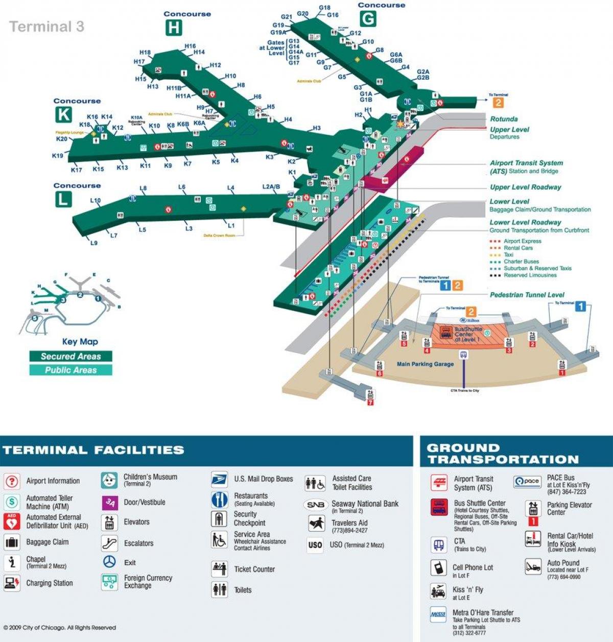 Chicago O Hare airport gate map