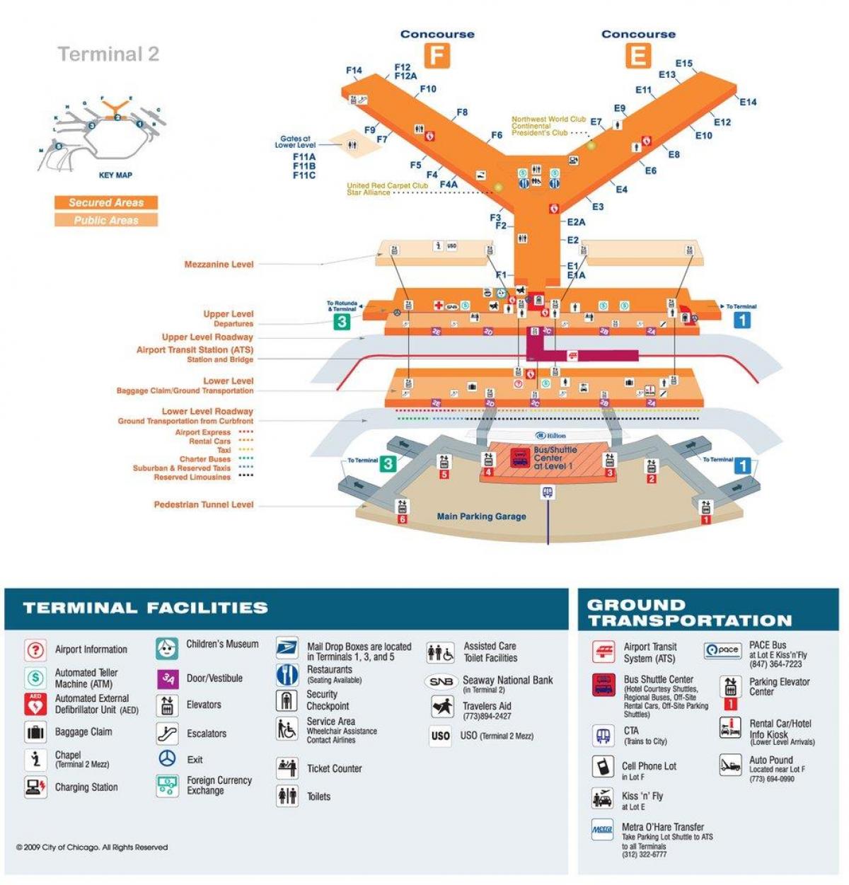 map of O Hare terminal 2