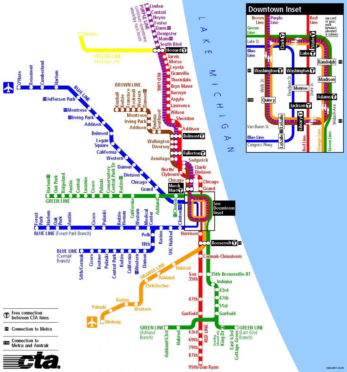 subway in Chicago map
