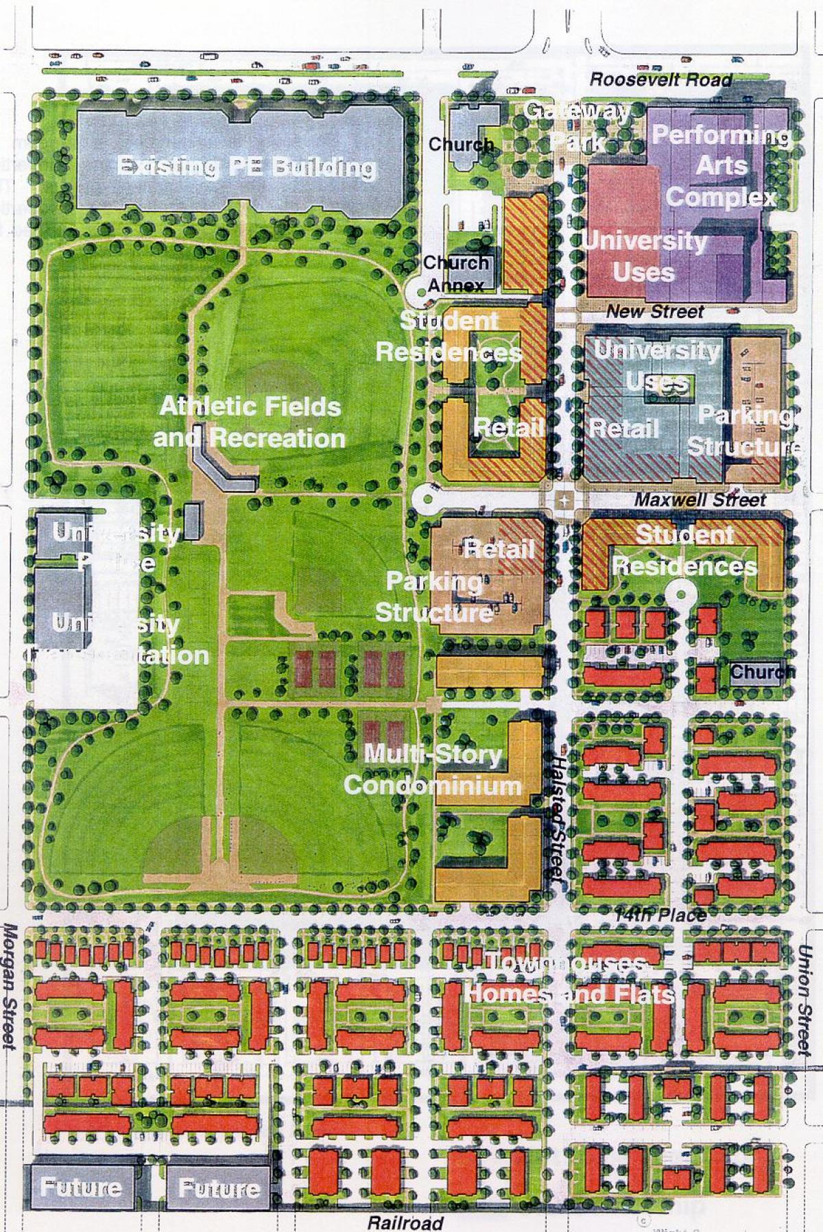 map of UIC east campus