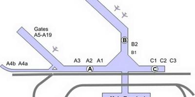 Map of Chicago Midway airport