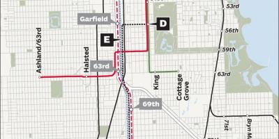 Redline Chicago map