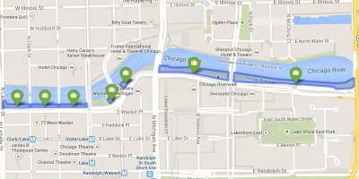 Map of riverwalk Chicago