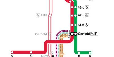 Chicago train map red line