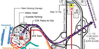 Chicago O Hare parking map