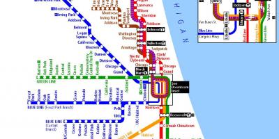 Subway in Chicago map