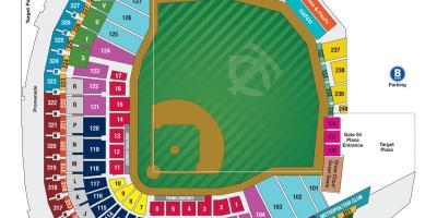 Wrigley field seating map with seat numbers